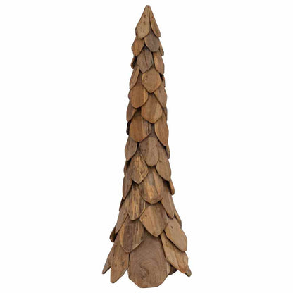 vidaXL Christmas Tree with Stand Brown 111 cm Solid teak wood