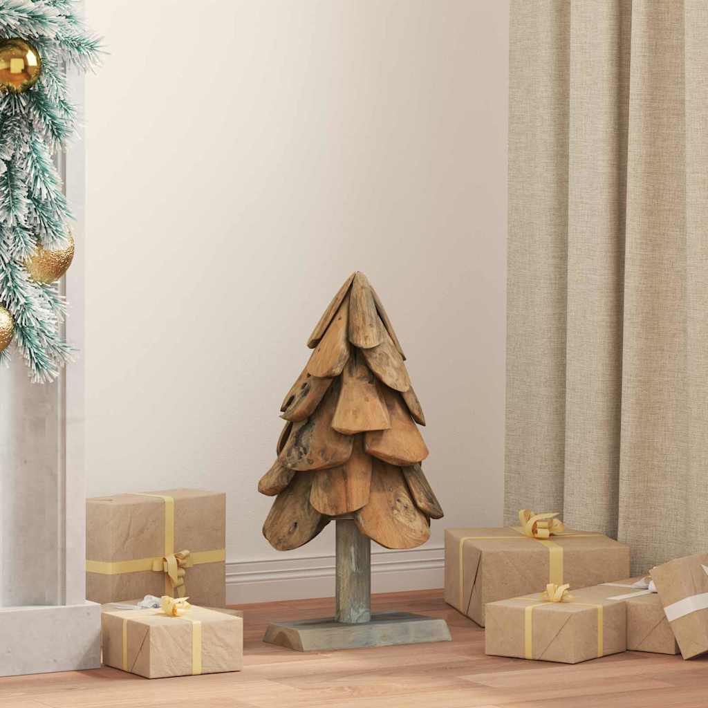 vidaXL Christmas Tree Brown 61 cm Solid teak wood