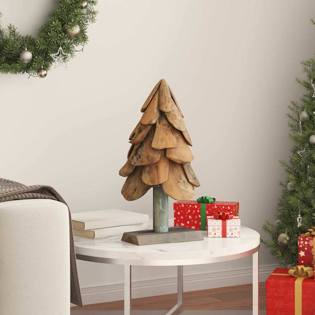 vidaXL Christmas Tree Brown 61 cm Solid teak wood