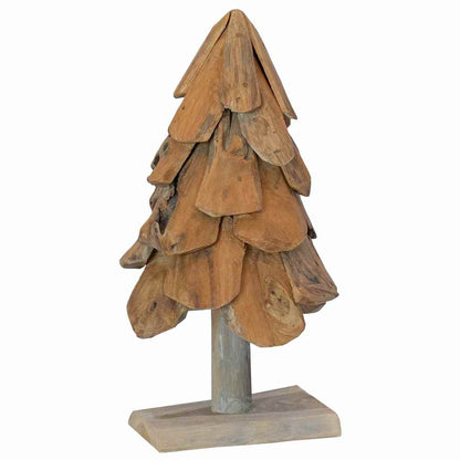 vidaXL Christmas Tree Brown 61 cm Solid teak wood