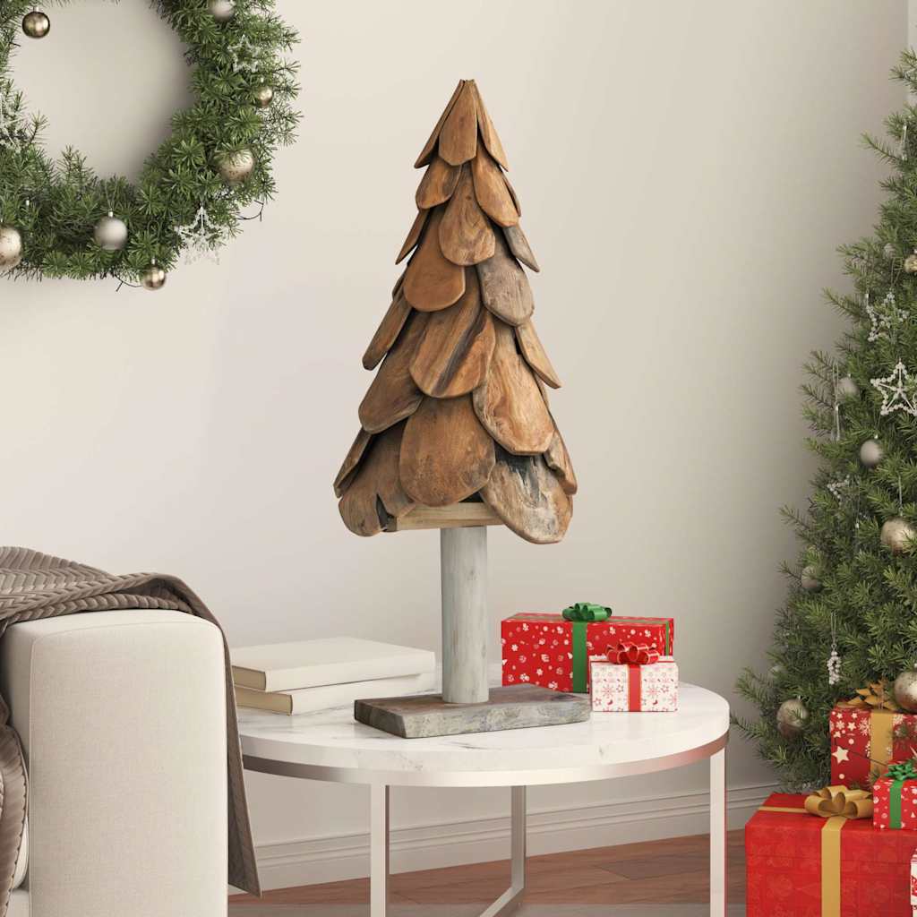 vidaXL Christmas Tree Brown 91 cm Solid teak wood
