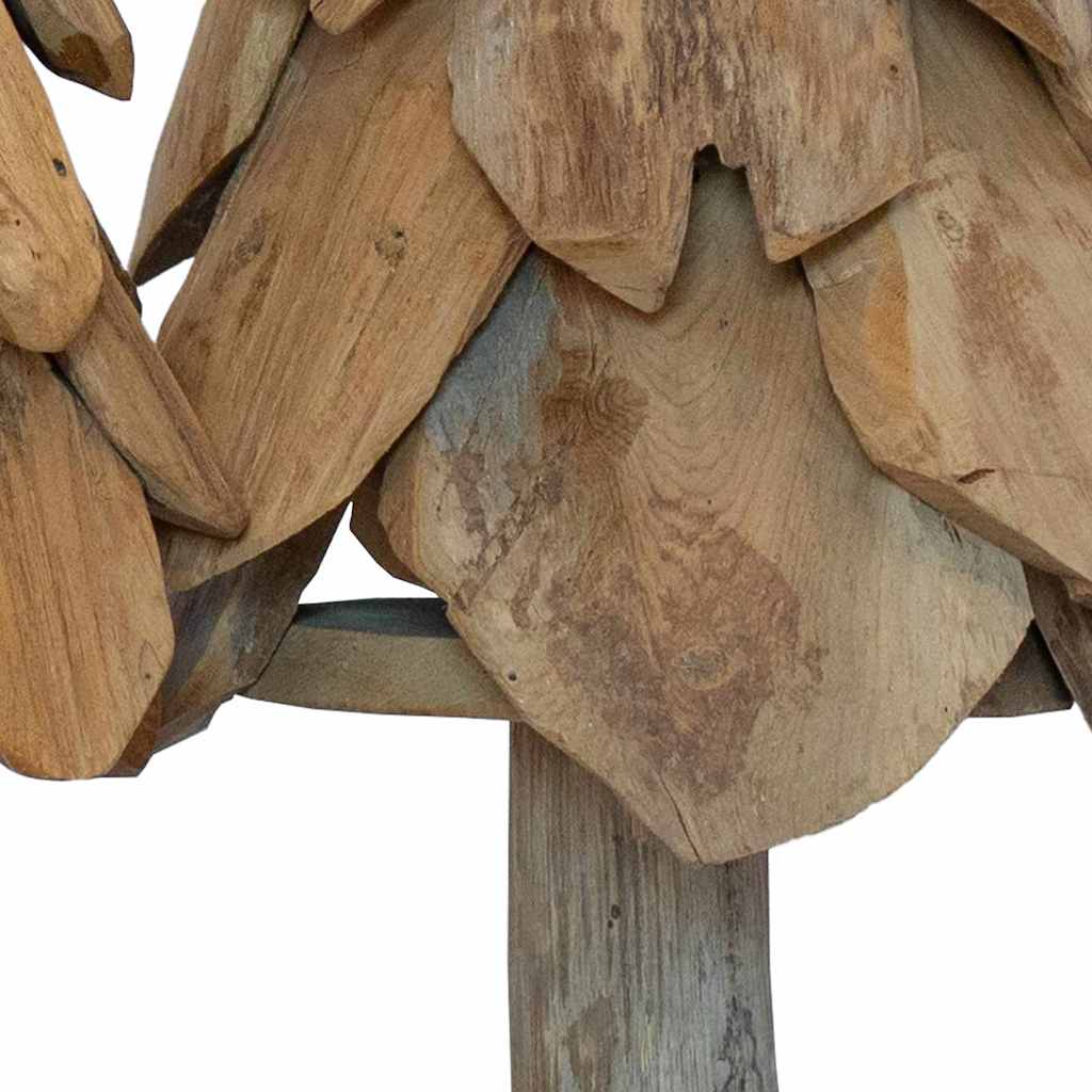 vidaXL Christmas Tree 3 pcs Brown 40 cm Solid teak wood