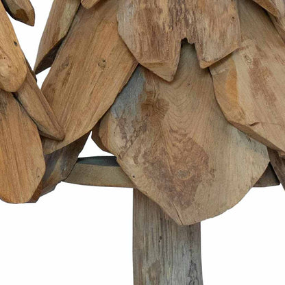 vidaXL Christmas Tree 3 pcs Brown 40 cm Solid teak wood