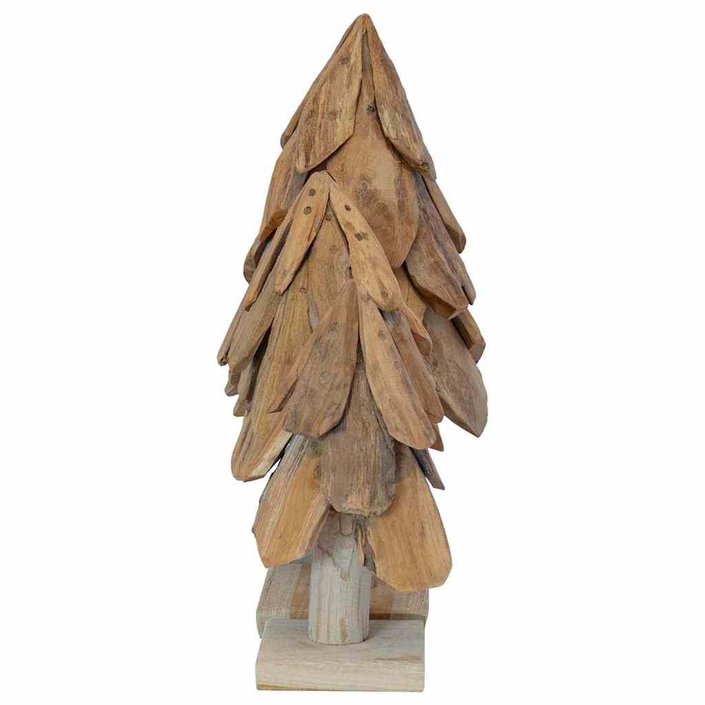 vidaXL Christmas Tree 3 pcs Brown 40 cm Solid teak wood
