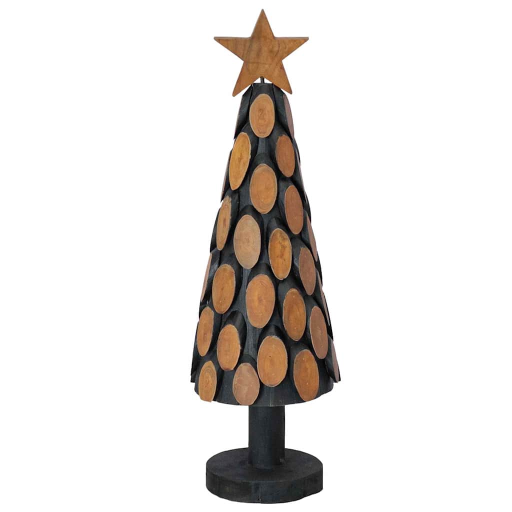 vidaXL Christmas Tree with Stand Brown 61 cm Solid teak wood