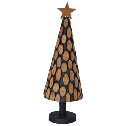 vidaXL Christmas Tree with Stand Brown 90 cm Solid teak wood - 56333