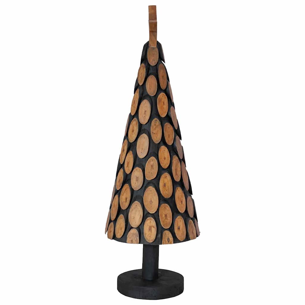 vidaXL Christmas Tree with Stand Brown 90 cm Solid teak wood - 56333