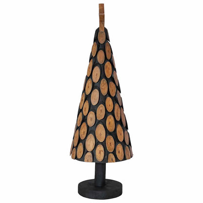 vidaXL Christmas Tree with Stand Brown 90 cm Solid teak wood - 56333