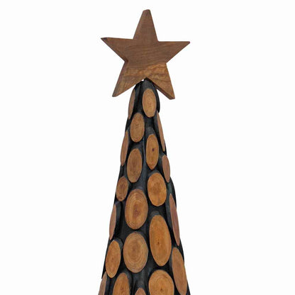 vidaXL Christmas Tree with Stand Brown 120 cm Solid teak wood