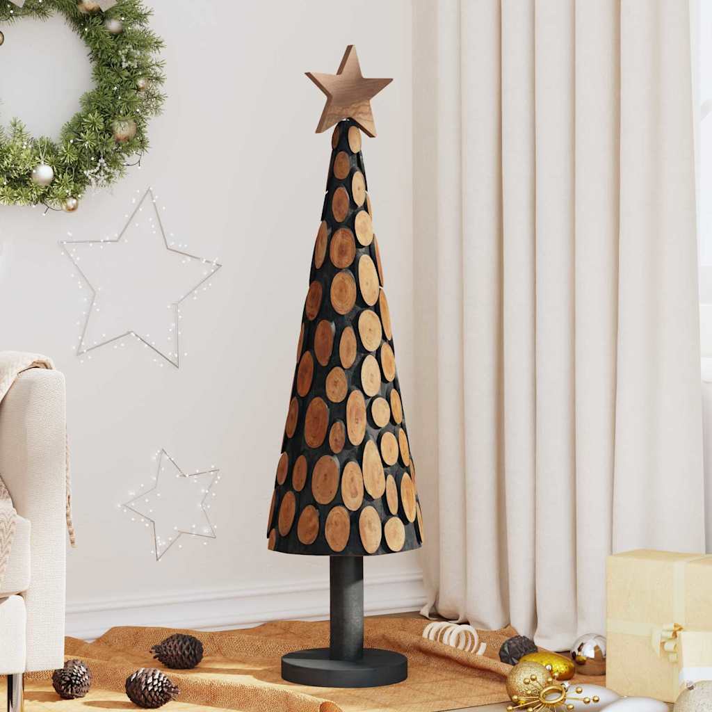 vidaXL Christmas Tree with Stand Brown 120 cm Solid teak wood