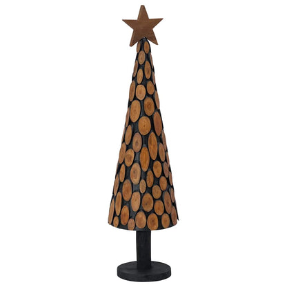 vidaXL Christmas Tree with Stand Brown 120 cm Solid teak wood