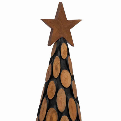 vidaXL Christmas Tree with Stand Brown 149 cm Solid teak wood