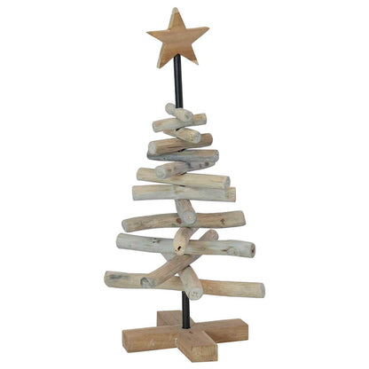 vidaXL Christmas Tree Brown 60 cm Solid teak wood