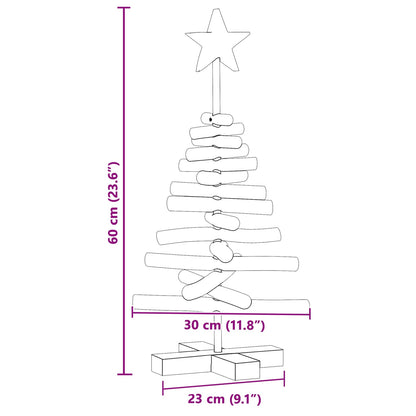 vidaXL Christmas Tree Brown 60 cm Solid teak wood