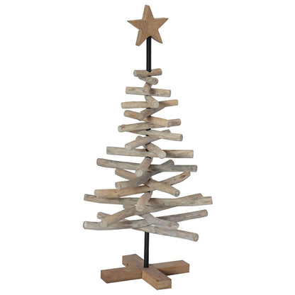 vidaXL Christmas Tree Brown 90 cm Solid teak wood - 56353