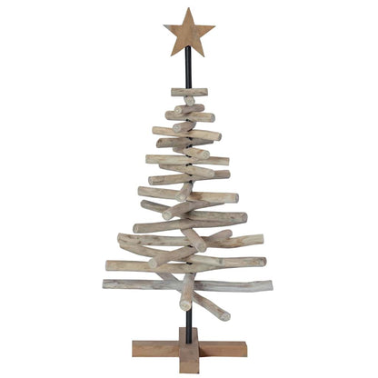 vidaXL Christmas Tree Brown 90 cm Solid teak wood - 56353