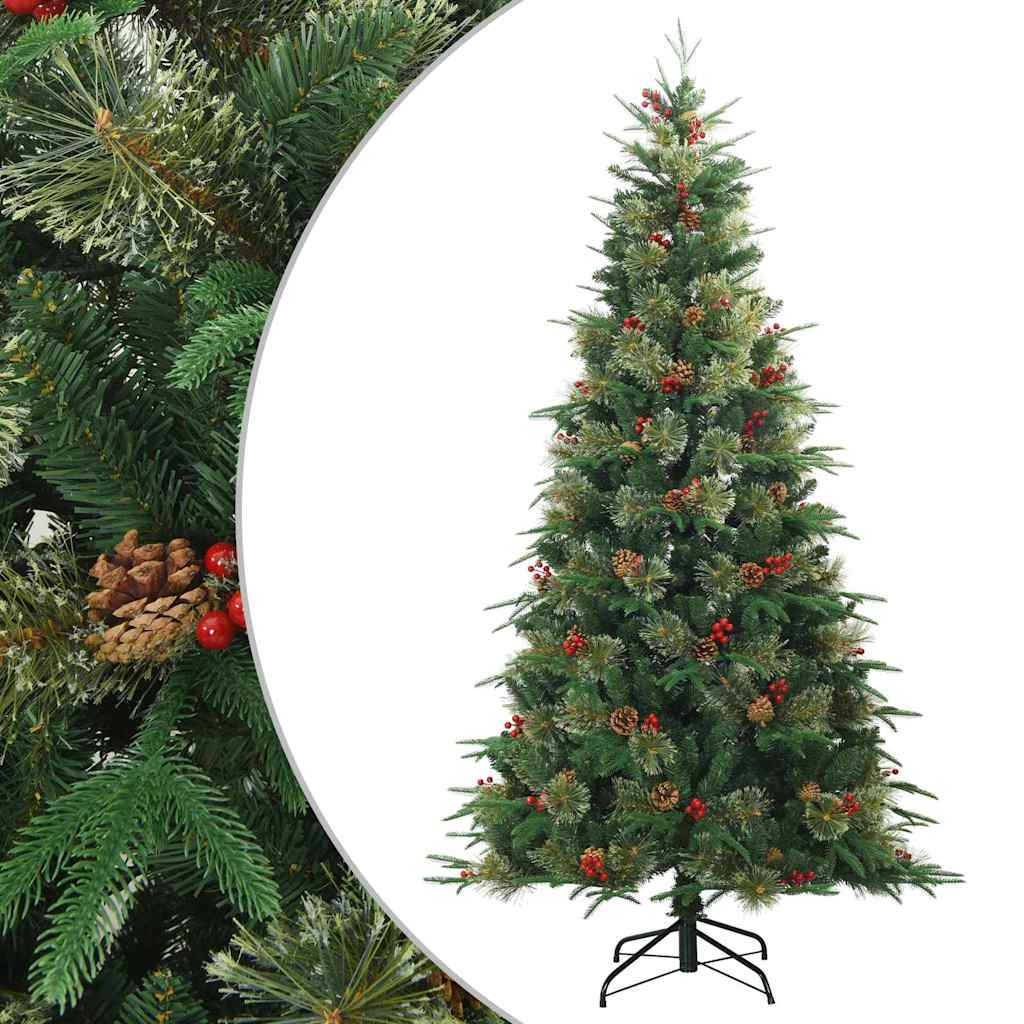 vidaXL Artificial Hinged Christmas Tree Green 180 cm PVC, PE and Steel