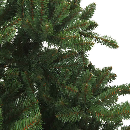 vidaXL Artificial Hinged Christmas Tree Green 210 cm PVC, steel