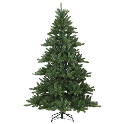 vidaXL Artificial Hinged Christmas Tree Green 210 cm PVC, steel