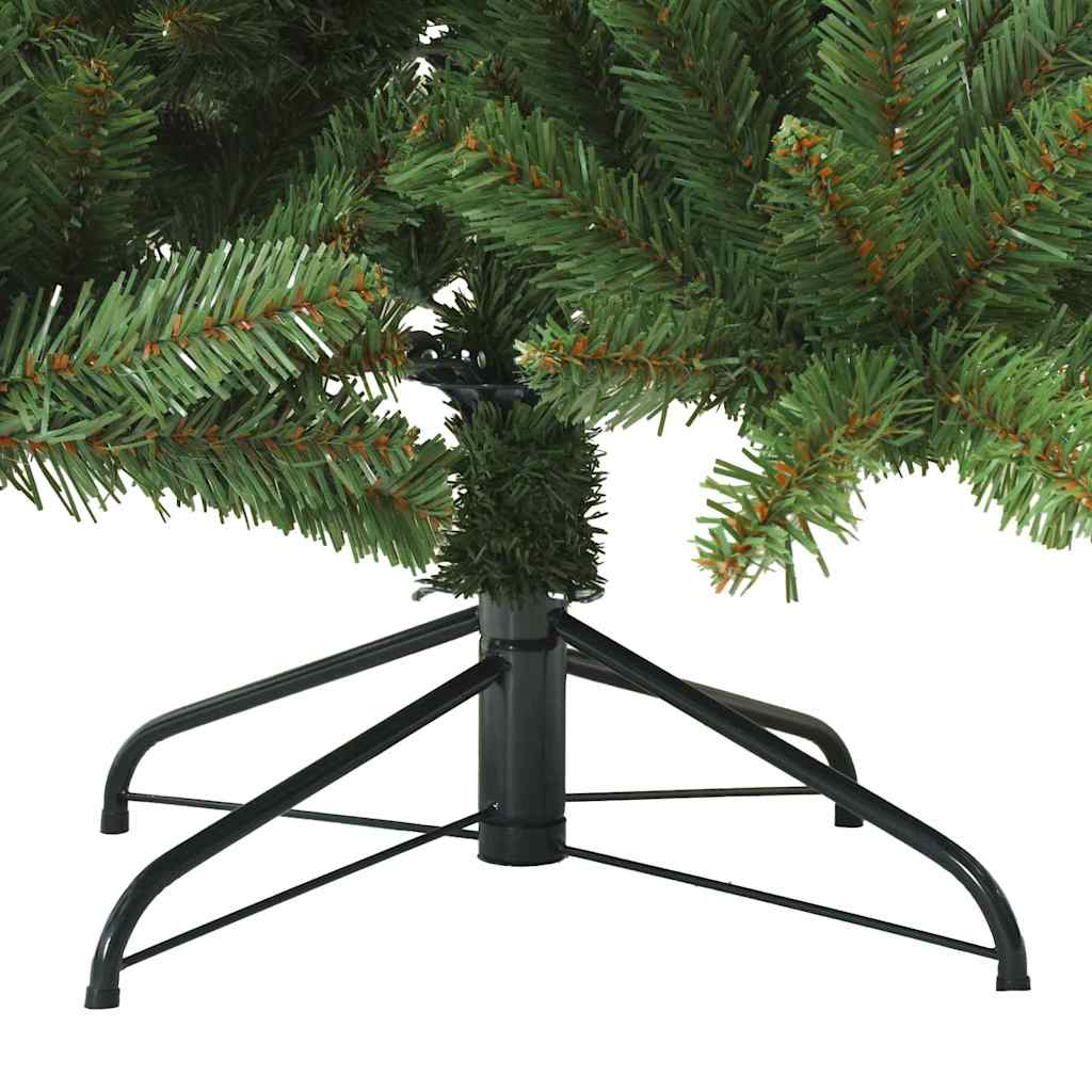 vidaXL Artificial Hinged Christmas Tree Green 240 cm PVC, steel