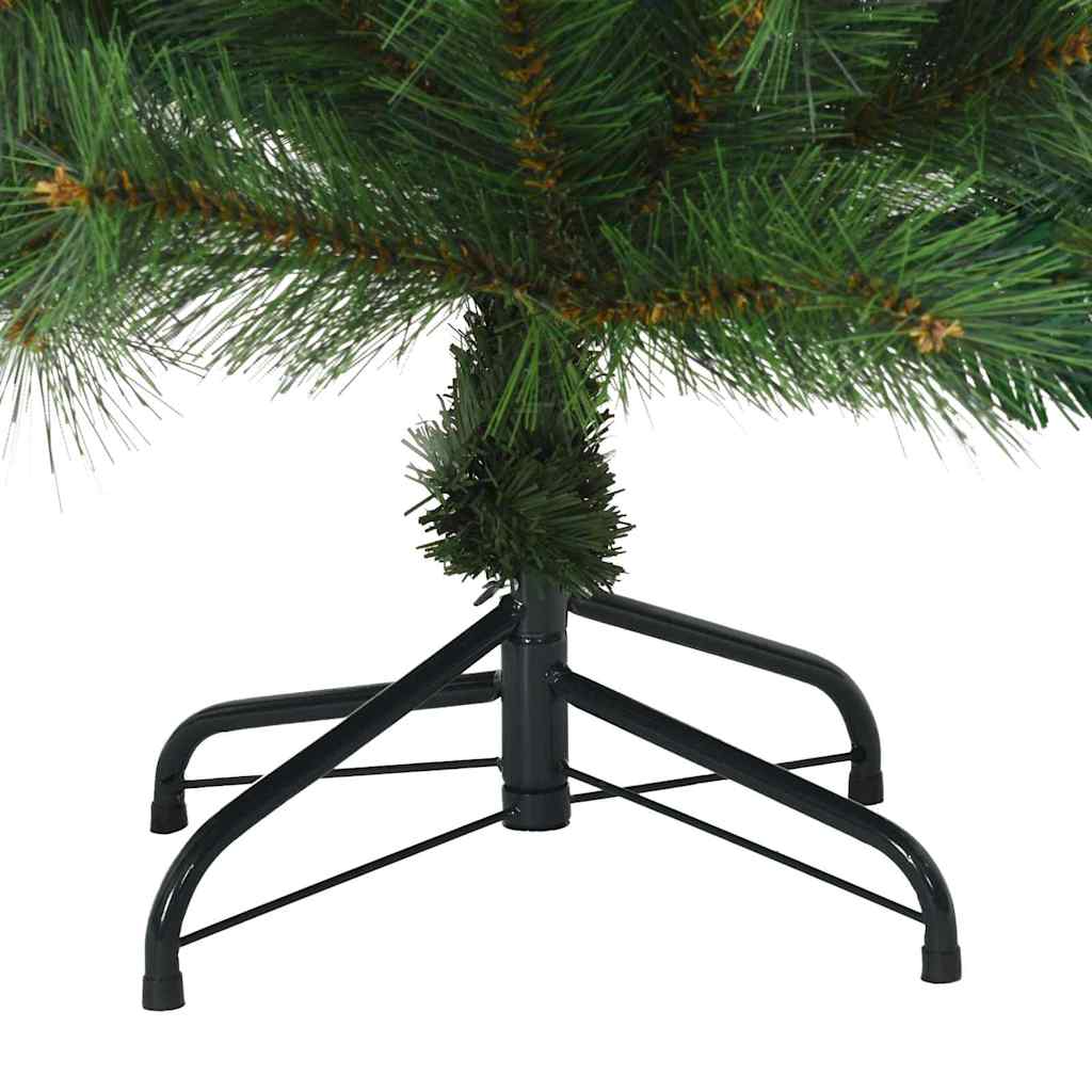 vidaXL Artificial Hinged Christmas Tree Green 120 cm PVC, steel