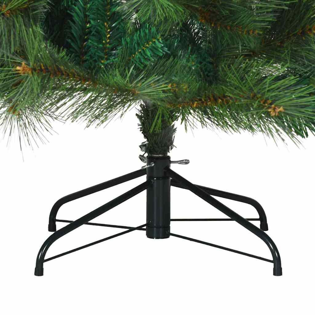 vidaXL Artificial Hinged Christmas Tree Green 180 cm PVC, steel