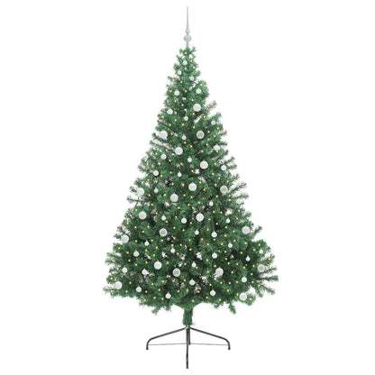 vidaXL Artificial Pre-lit Christmas Tree Green 240 cm PVC - 50609