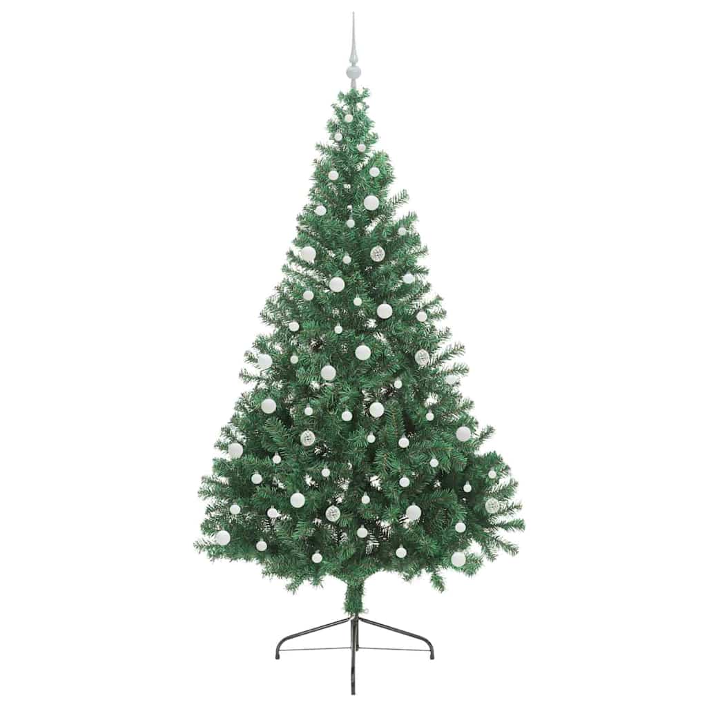 vidaXL Artificial Pre-lit Christmas Tree Green 240 cm PVC - 50609