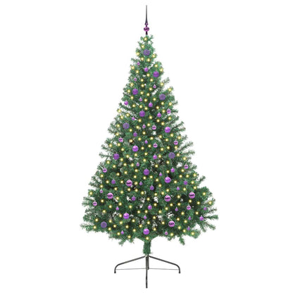 vidaXL Artificial Pre-lit Christmas Tree Green 240 cm PVC - 50612