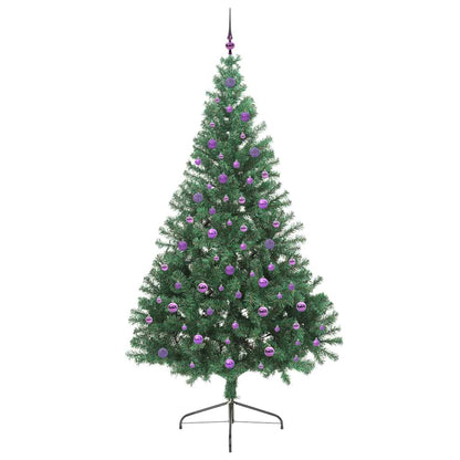 vidaXL Artificial Pre-lit Christmas Tree Green 240 cm PVC - 50612