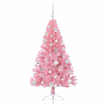 vidaXL Artificial Pre-lit Christmas Tree with 150 LEDs Pink 150 cm PVC - 50643