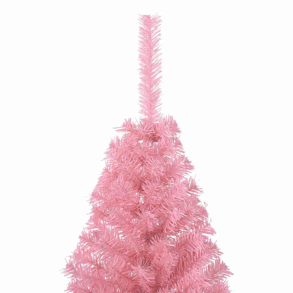 vidaXL Artificial Pre-lit Christmas Tree with 150 LEDs Pink 150 cm PVC - 50646