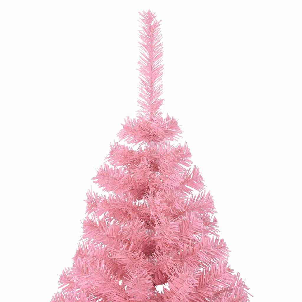 vidaXL Artificial Pre-lit Christmas Tree Pink 240 cm PVC
