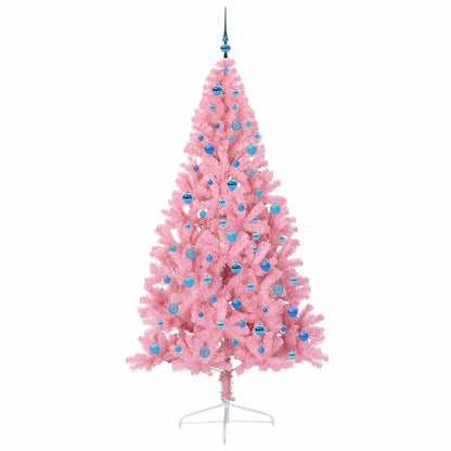 vidaXL Artificial Pre-lit Christmas Tree with 300 LEDs Pink 240 cm PVC - 50699