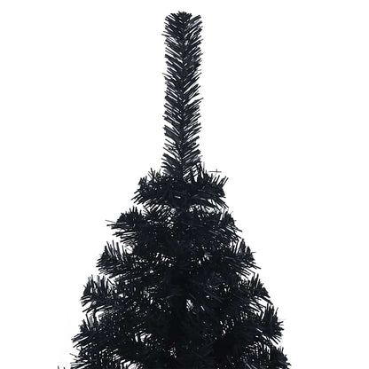 vidaXL Artificial Pre-lit Christmas Tree Black 150 cm PVC - 50710