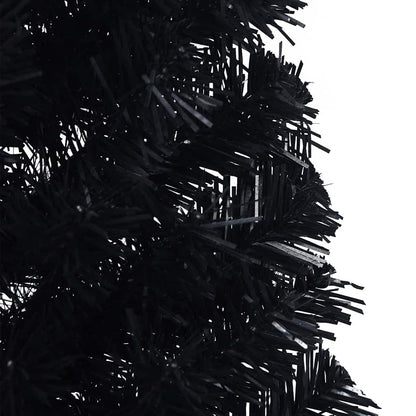 vidaXL Artificial Pre-lit Christmas Tree Black 150 cm PVC - 50710