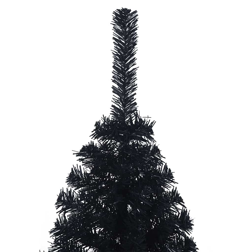 vidaXL Artificial Pre-lit Christmas Tree Black 150 cm PVC - 50742