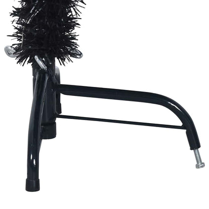 vidaXL Artificial Pre-lit Christmas Tree Black 150 cm PVC - 50742