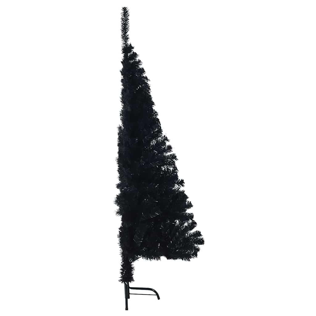 vidaXL Artificial Pre-lit Christmas Tree Black 150 cm PVC - 50773
