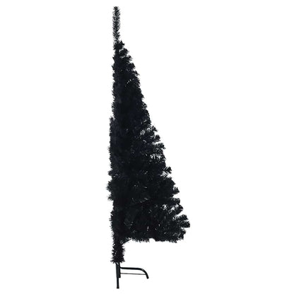 vidaXL Artificial Pre-lit Christmas Tree Black 150 cm PVC - 50773