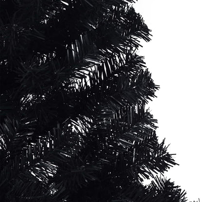 vidaXL Artificial Pre-lit Christmas Tree Black 180 cm PVC