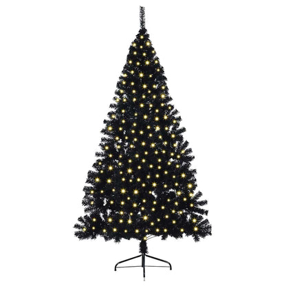 vidaXL Artificial Pre-lit Christmas Tree Black 180 cm PVC