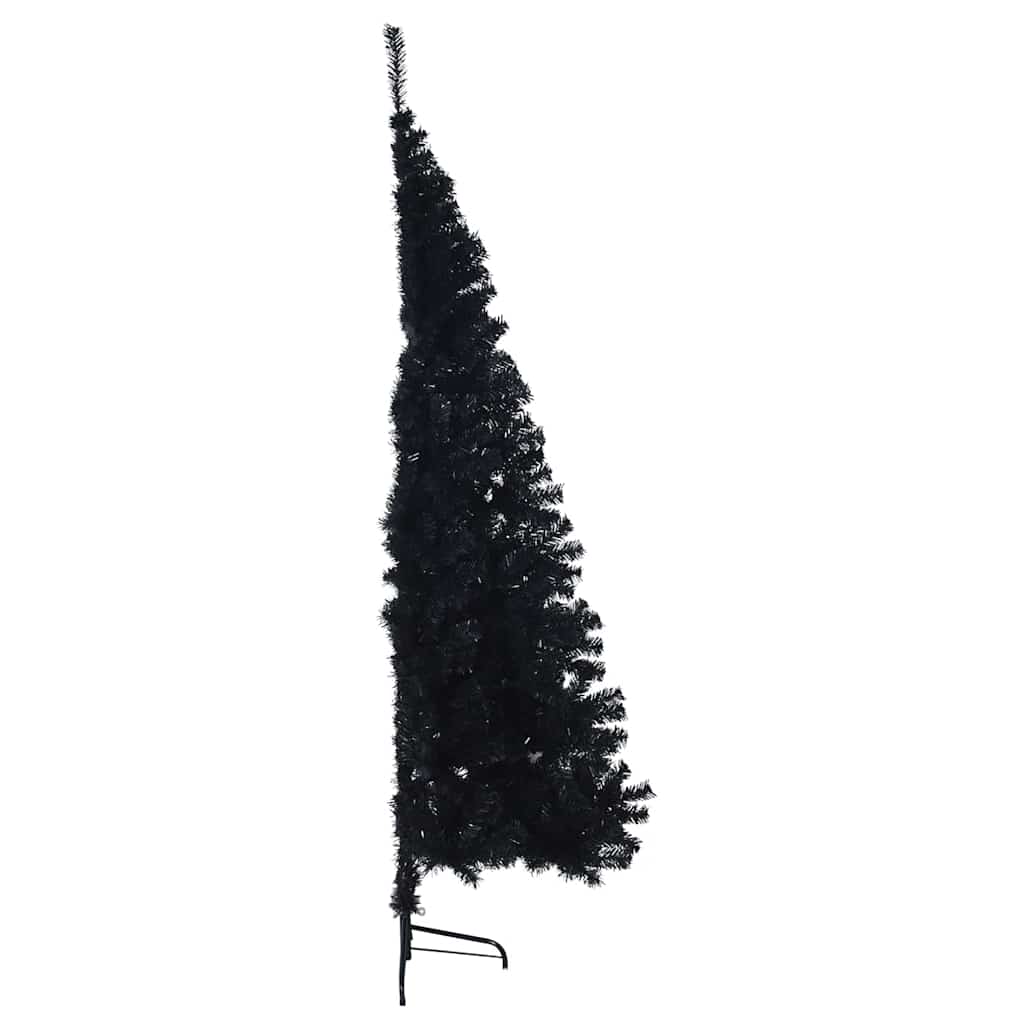 vidaXL Artificial Pre-lit Christmas Tree Black 180 cm PVC - 50793