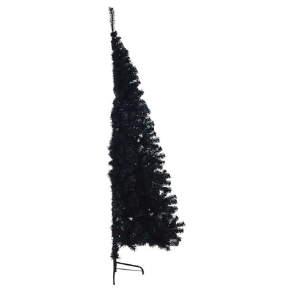 vidaXL Artificial Pre-lit Christmas Tree Black 180 cm PVC - 50824