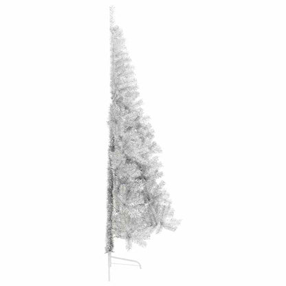 vidaXL Artificial Pre-lit Christmas Tree Silver 210 cm PET - 50838