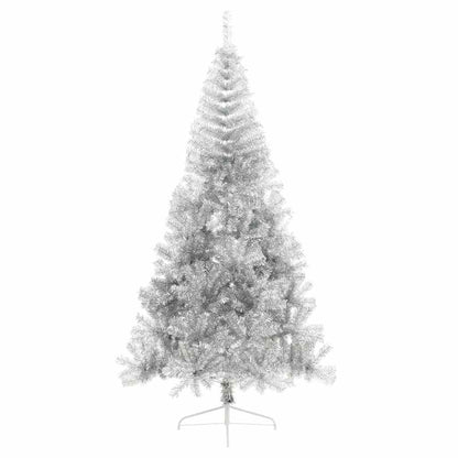 vidaXL Artificial Pre-lit Christmas Tree Silver 210 cm PET - 50852