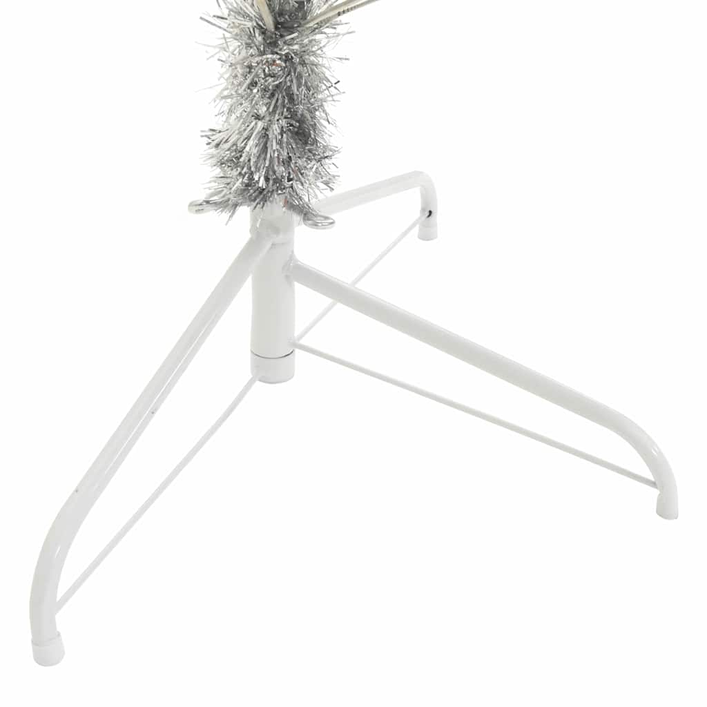 vidaXL Artificial Pre-lit Christmas Tree Silver 210 cm PET - 50854