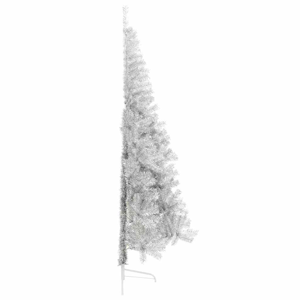 vidaXL Artificial Pre-lit Christmas Tree Silver 210 cm PET - 50854