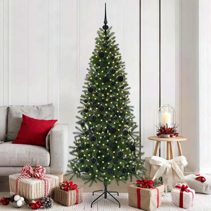 vidaXL Artificial Christmas Tree Green 180 cm PE and PVC - 50983
