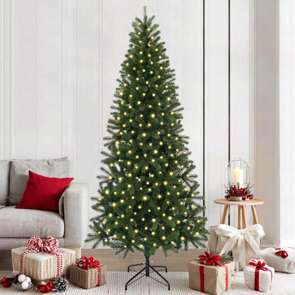 vidaXL Artificial Christmas Tree Green 210 cm PE and PVC